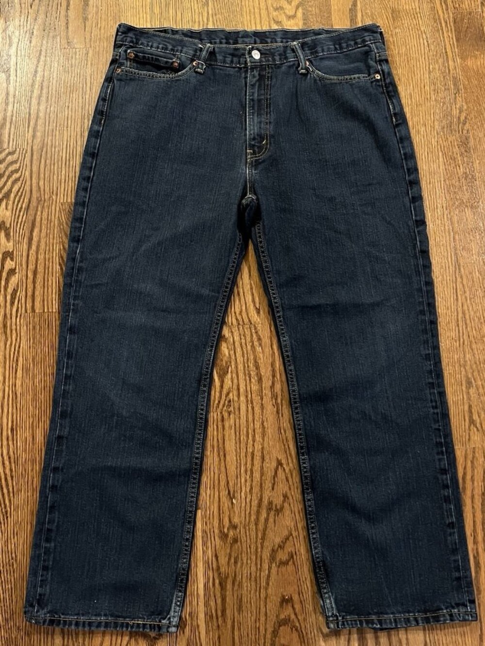 Levi's 514 Men's 40x29 (40x30 Tag) Jeans Dark Wash Blue Straight Fit Zip Fly